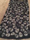 Blue Pacific Nwt 70%cashmere 30%silk Navy 40x80 Skull Scarf