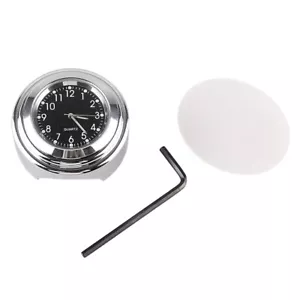 1x Motor Motorcycle Watch Motorbike Handbar Digital Clock Time Gauge 7/8" Silver - Picture 1 of 5