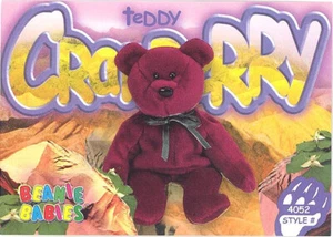 TY Beanie Babies BBOC Card Series 4 Common Cranberry the Bear NM/Mint - Picture 1 of 2
