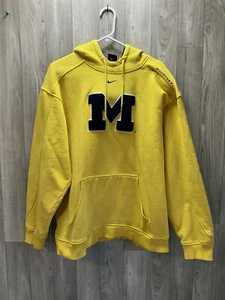 VTG Nike Michigan Center Swoosh XL Hoodie Sweatshirt Wolverines Team Apparel - Picture 1 of 20