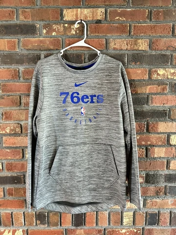 NIKE Philadelphia 76ers Sixers NBA Team Issue Warmup Crewneck Sz Medium Cover