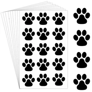Harloon 20 Sheets 300 Pcs Paw Prints Temporary Tattoos Paws Foot Temporary Ta... - Picture 1 of 6