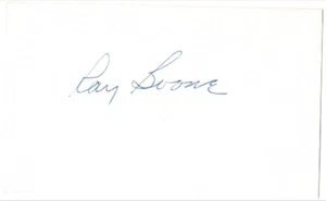 Ray Boone signed autographed index card AMCo COA 20494 - Picture 1 of 1