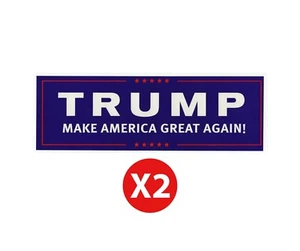 X2 Donald Trump Make America Great Again MAGA President USA Decal Bumper Sticker - Picture 1 of 2
