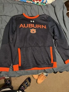 Under Armour Sweater Mens Small Blue Orange Auburn Tigers ColdGear Sweatshirt - Picture 1 of 6