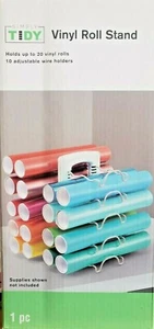 SIMPLY TIDY Vinyl Roll Organizer Stand - Holds up to 20 Vinyl Rolls - Picture 1 of 3