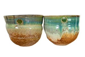 Signiertes handgefertigtes Wirbel Keramik Schalen Set Ramen 4,5 Durchmesser (Shaun) S. Craig 5/03 - Bild 1 von 14