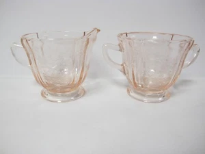 INDIANA MADRID PINK FOOTED CREAMER AND SUGAR REPRODUCTION - Picture 1 of 12