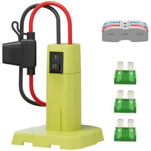 For Power Wheel Adapter Converter for Ryobi 18V Li-ion Battery with Fuse&Switch  - Picture 1 of 7
