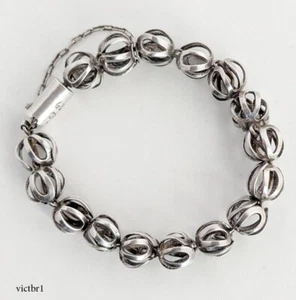 Pulsera Victoria Eagle 12 # 29 Sterling Vintage Taxco Gran aspecto de mediados de siglo - Imagen 1 de 4