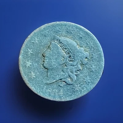 1834 Large Cent/Penny Copper Coin Free Shipping - Image 1 of 2