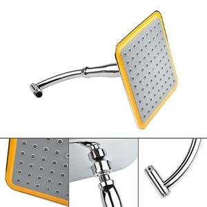 Set Duschkopf ABS Groß Regen Silber Eckig Form Wasserfall 23*23cm - Bild 1 von 12