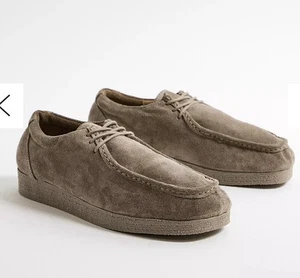 Urban Outfitters The Moc Taupe Lace Up Shoes Size 7 - Picture 1 of 7