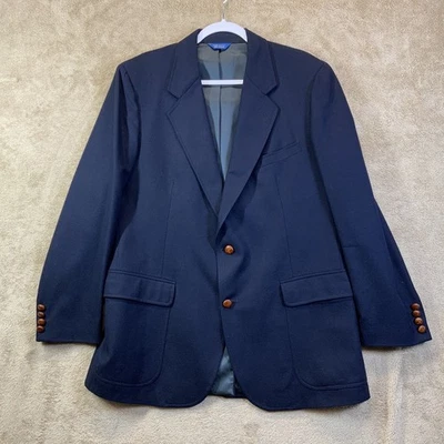 VTG Pendleton Virgin Wool Blazer Jacket Mens Size 42-44? Navy Classic Preppy EUC - Image 1 of 4