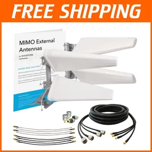 Kit antenne MIMO 4x4 à gain élevé pour modems et routeurs 4G/5G | Comprend des adaptateurs - Photo 1/9