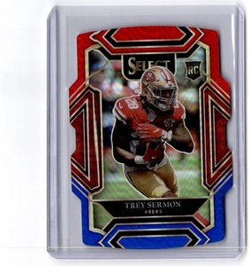 2021 Panini Select Trey Sermon RC #268 Red and Blue Prizm Die Cut 49ers - Picture 1 of 2
