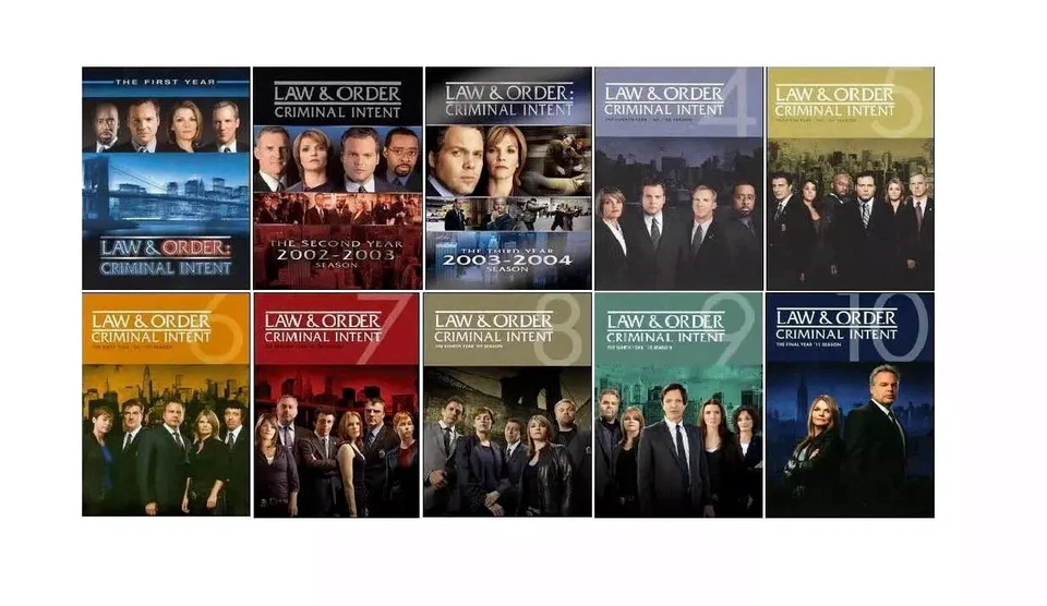 LAW AND ORDER CRIMINAL INTENT COMPLETE SERIES, 1-10, DVD, FAST SHIPPING, NEW. - Image 1 of 1