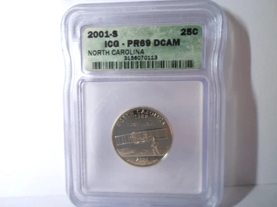 2001-S North Carolina Quarter ICG PR69DCAM  *Proof* - Image 1 of 4