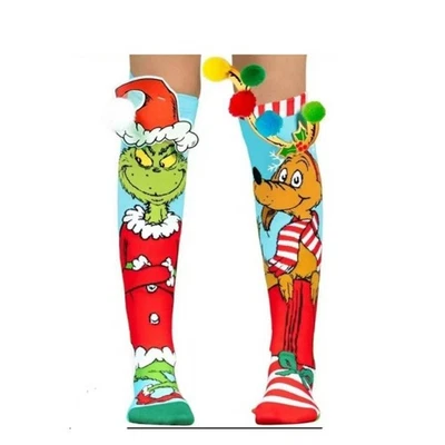 Cute Micky Stitch Kid Girls Socks Cartoon Mid-calf Socks With 3D Ears XMAS Gift