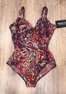 Miraclesuit Swimsuit Womens 16 Siren One Piece Paisley MSRP $194 NEW - Bild 1 von 13