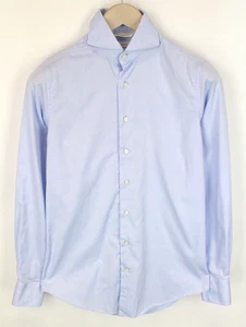 SUITSUPPLY Men Shirt 35/ 13 1/2 Albini Light Blue Extra Slim Formal Pure Cotton - Picture 1 of 9