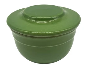 Emile Henry Butter Green Bell Crock or French Butter Keeper 16.10 Vintage 2 Pc - Picture 1 of 17