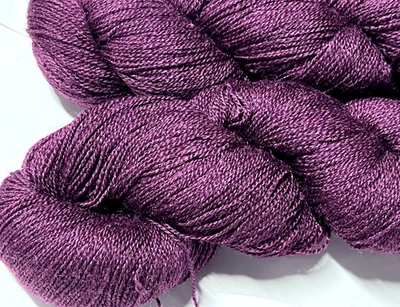 BORDEAUX 2 50gr Skeins 880yd Knit Picks GLOSS LACE 70% Merino 30% Silk Lace YARN - Image 1 of 4