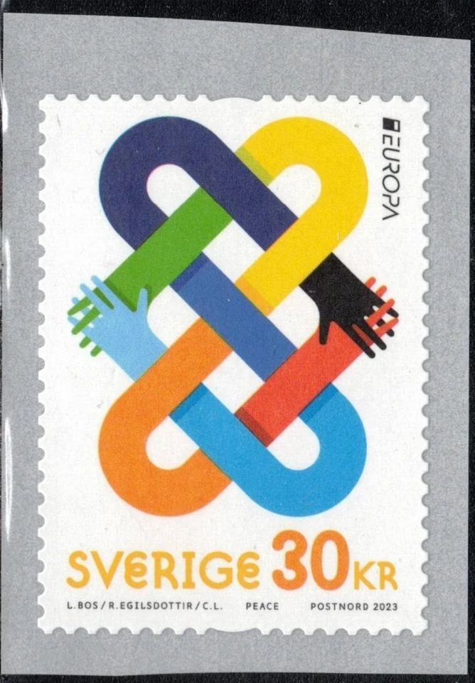 2023 Sweden Europa CEPT Peace MNH from coils with number on the back - Image 1 of 1