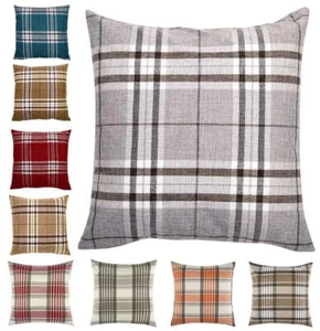 Tartan Check Cushion Cover Regular 18 inch ( 45 cm)  or Large 22 inch ( 55 cm ) - Picture 1 of 15