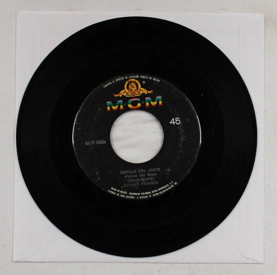Connie Francis Invierno Triste / Detras Del Amor Mexico 7inch Vinyl Single Fair! - Bild 1 von 1