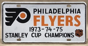 VTG PHILADELPHIA FLYERS VANITY LICENSE PLATE STANLEY CUP CHAMPIONS 1973-74 1974 - Picture 1 of 7