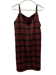 KKA) Girls Art Class Red & Black Checkered Spaghetti Strap Dress Size XXL 18 - Picture 1 of 1