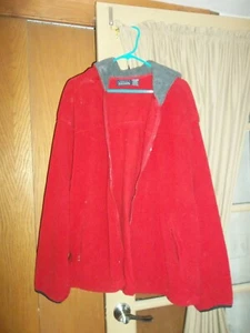 RED ZIPPER HOODED MEDIUM WARM COAT EXTRA LARGE - Picture 1 of 2