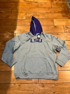 NIKE LSU TIGERS FUSSBALL THERMA FIT HOODIE SWEATSHIRT GRAU 2XL neu mit Etikett $ 70 - Bild 1 von 4