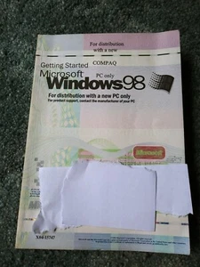 Vintage Microsoft Windows 98 getting started book With Product Key, NO CD - Picture 1 of 5