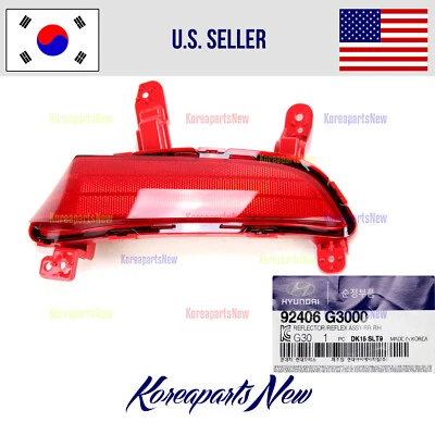 Reflector parachoques trasero derecho PASSENGR ⭐GENUINO⭐ 92406G3000 Elantra GT 2018-2020 Foto 1 de 2
