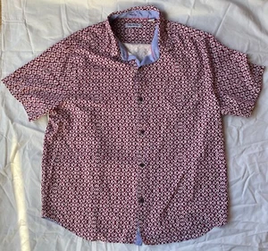 Tommy Bahama silk diamond-patterned shirt, Burgundy & White, 3XL - Picture 1 of 5
