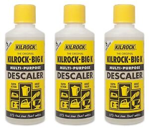 3 Original Kilrock Big K Multi Purpose Descaler 400ML Destroys Limscale 5 Dose