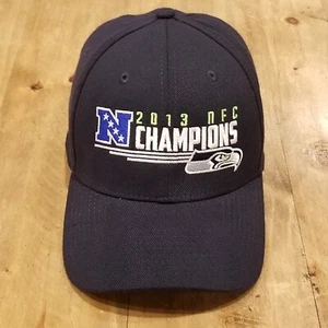Seattle Seahawks Hat Cap New Era Size M/L 39Thirty Flex Stretch Fitted NFC Champ - Picture 1 of 10