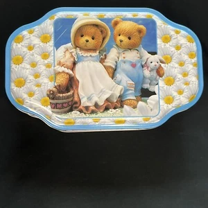 VTG Cherished Teddies Octagonal Tin Daisies 7.5x4-5/8x2-1/4” Enesco Hillman 1997 - Picture 1 of 10