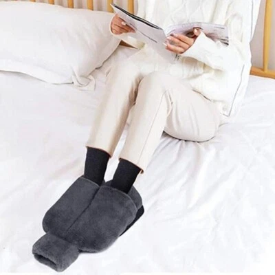 Hot Water Bottle Foot Warmer Energy Saving Slippers Feet Muff 2L Faux Fur Cover - Image 1 of 4