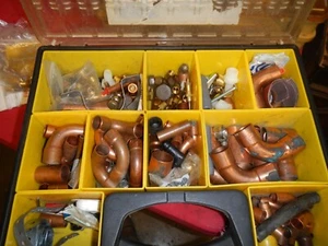 vintage assorted copper pipe fittings AC 15 lbs #1 - Picture 1 of 10