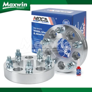 2Pc 1.25'' Wheel Spacers 5x4.5 to 5x5 fit Ford Edge Mustang Jeep 1/2"x20 71.5mm - Picture 1 of 13