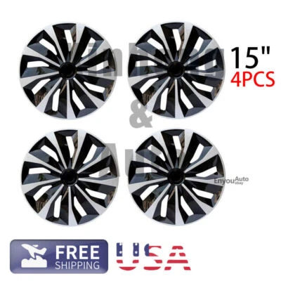 4PCS Hub Caps Wheels Hubcaps Wheel Covers Rim for 15 Inch Cover Car Accessories - Image 1 of 4