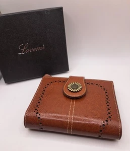 NIB Wallet Luxury Size Coin Purse Leather Brown Portable Lady Zipper Purse New - Picture 1 of 4