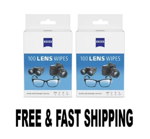 ZEISS Gentle and Thorough Cleaning Eyeglass Lens Cleaner Wipes, 100 Count 2 PACK - Picture 1 of 1