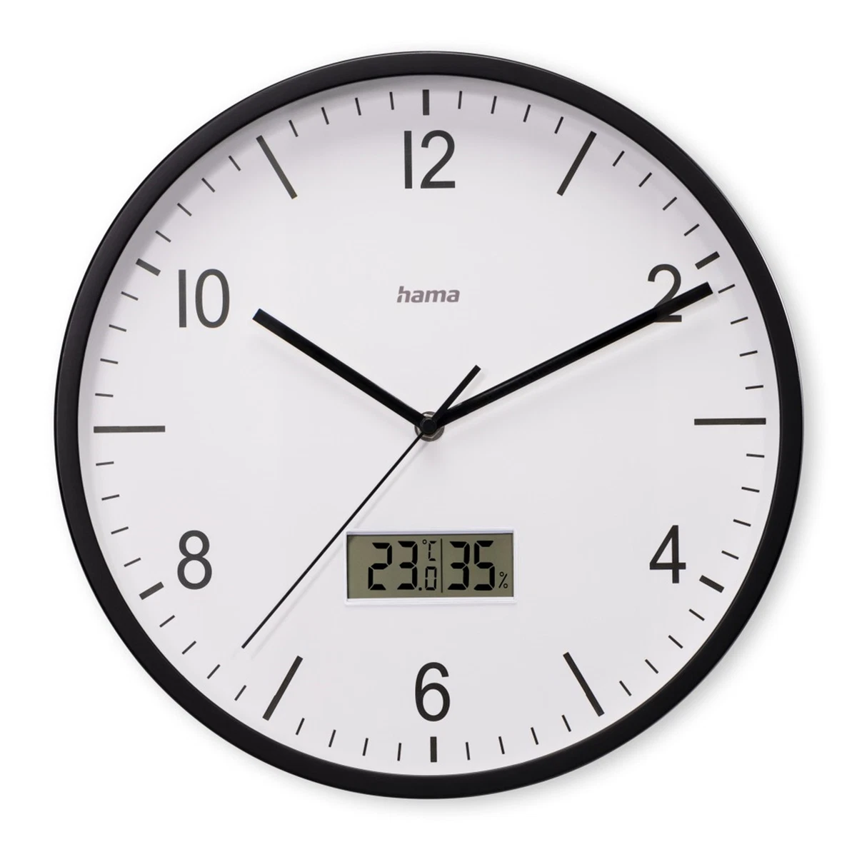 KitchenCraft Wanduhr Kupfer – Stylische Küchenuhr Mit Schwarzem Zifferblatt, 25,5 Cm