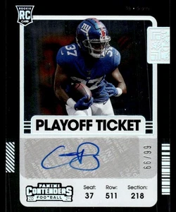 2021 Panini Contenders Playoff Ticket Gary Brightwell Auto 66/99 New York Giants - Photo 1/2