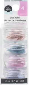American Crafts Color Pour Resin Mix-Ins Shell Flakes - Iridescent 4/Pkg - Picture 1 of 3
