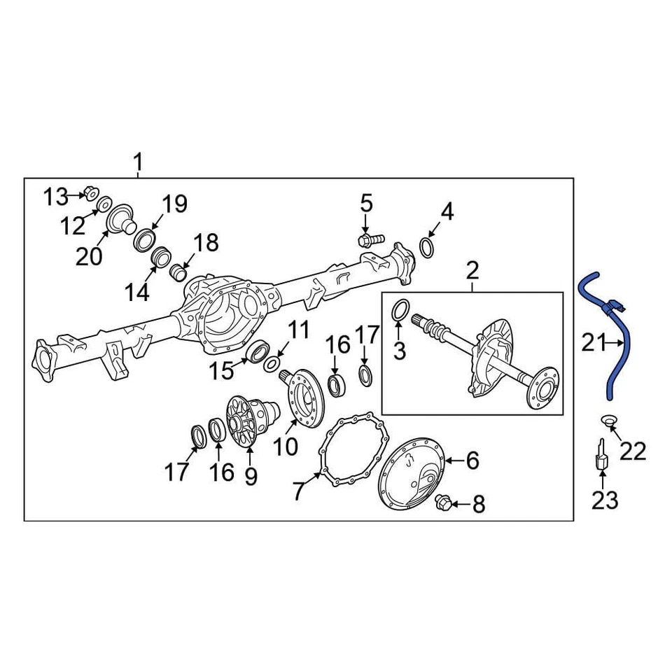 For Nissan NV1500 2012-2021 Nissan 383221PA0A Rear Differential Vent Hose Foto 1 de 1